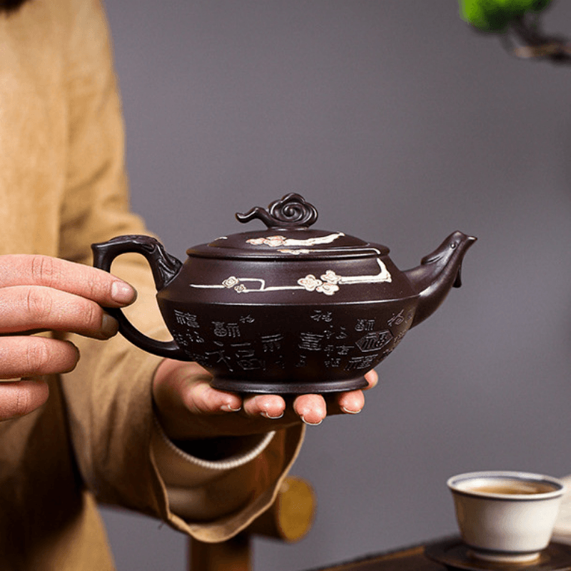 Full Handmade Yixing Zisha Teapot [Tian Jiang Xiang Rui] (Zi Jia Ni - 290ml) - YIQIN TEA HOUSE | yiqinteahouse.com | 200-300ml, full handmade zisha teapot, new arrival, teapot, teaware