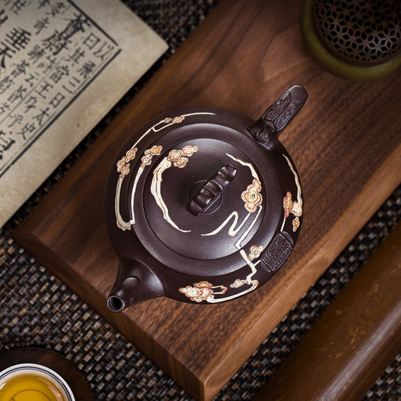 Full Handmade Yixing Zisha Teapot [Tian Jiang Xiang Rui] (Zi Jia Ni - 290ml) - YIQIN TEA HOUSE | yiqinteahouse.com | 200-300ml, full handmade zisha teapot, new arrival, teapot, teaware