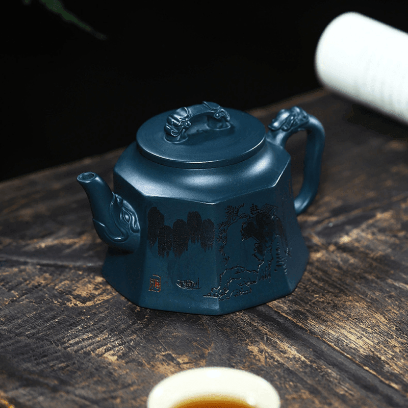 Full Handmade Yixing Zisha Teapot [Wei Er Bu Zheng] (Tian Qing Ni - 260ml) - YIQIN TEA HOUSE | yiqinteahouse.com | 200-300ml, full handmade zisha teapot, new arrival, teapot, teaware