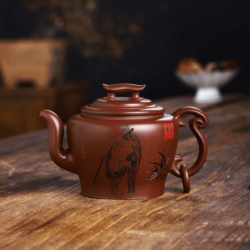 Full Handmade Yixing Zisha Teapot [Wengu Zhixin] (Di Cao Qing - 460ml) - YIQIN TEA HOUSE | yiqinteahouse.com | >300ml, full handmade zisha teapot, new arrival, teapot, teaware