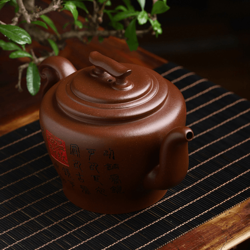 Full Handmade Yixing Zisha Teapot [Wengu Zhixin] (Di Cao Qing - 460ml) - YIQIN TEA HOUSE | yiqinteahouse.com | >300ml, full handmade zisha teapot, new arrival, teapot, teaware