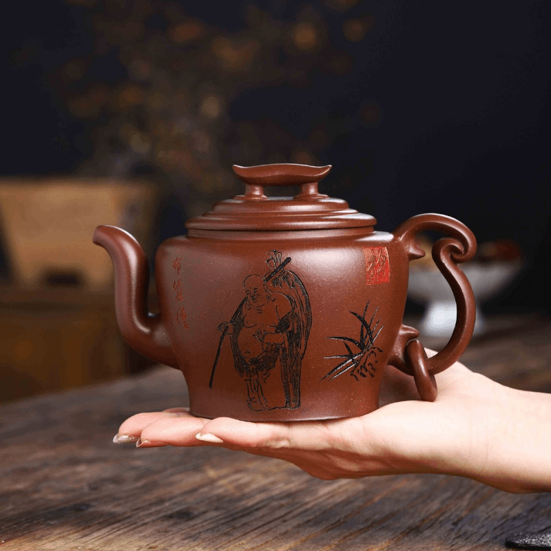 Full Handmade Yixing Zisha Teapot [Wengu Zhixin] (Di Cao Qing - 460ml) - YIQIN TEA HOUSE | yiqinteahouse.com | >300ml, full handmade zisha teapot, new arrival, teapot, teaware