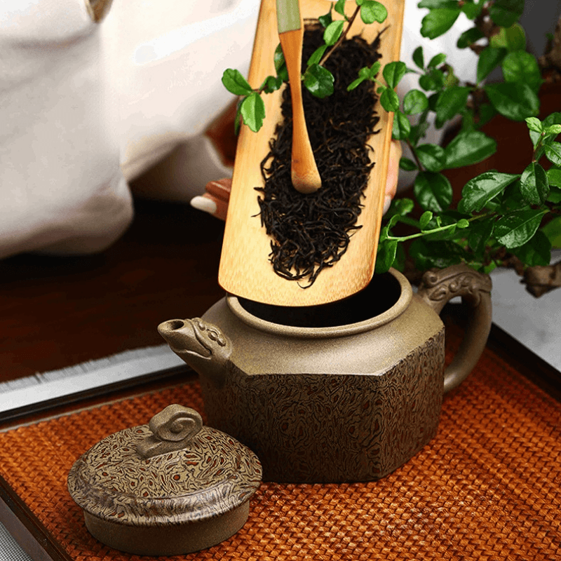 Full Handmade Yixing Zisha Teapot [Wucai Xiangyun] (Qing Duan/Jiao Ni - 330ml) - YIQIN TEA HOUSE | yiqinteahouse.com | >300ml, full handmade zisha teapot, new arrival, teapot, teaware