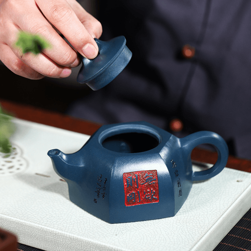 Full Handmade Yixing Zisha Teapot [Wuyu Zegang] (Tian Qing Ni - 320ml) - YIQIN TEA HOUSE | yiqinteahouse.com | >300ml, full handmade zisha teapot, new arrival, teapot, teaware