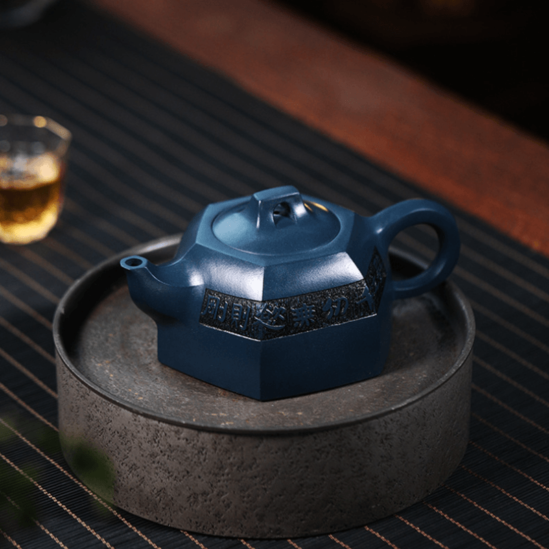 Full Handmade Yixing Zisha Teapot [Wuyu Zegang] (Tian Qing Ni - 320ml) - YIQIN TEA HOUSE | yiqinteahouse.com | >300ml, full handmade zisha teapot, new arrival, teapot, teaware