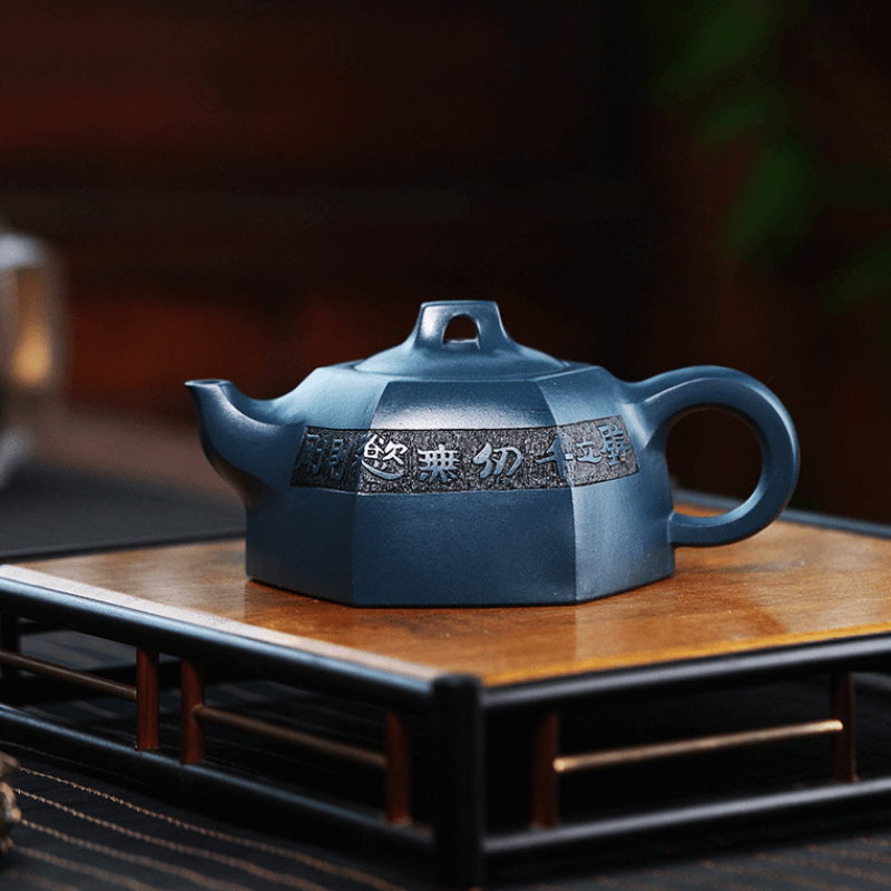 Full Handmade Yixing Zisha Teapot [Wuyu Zegang] (Tian Qing Ni - 320ml) - YIQIN TEA HOUSE | yiqinteahouse.com | >300ml, full handmade zisha teapot, new arrival, teapot, teaware