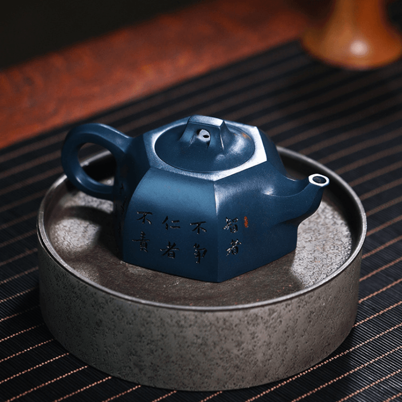 Full Handmade Yixing Zisha Teapot [Wuyu Zegang] (Tian Qing Ni - 320ml) - YIQIN TEA HOUSE | yiqinteahouse.com | >300ml, full handmade zisha teapot, new arrival, teapot, teaware