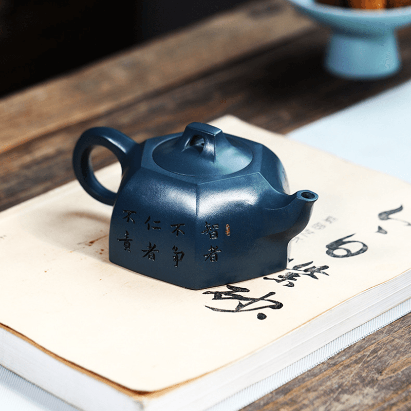 Full Handmade Yixing Zisha Teapot [Wuyu Zegang] (Tian Qing Ni - 320ml) - YIQIN TEA HOUSE | yiqinteahouse.com | >300ml, full handmade zisha teapot, new arrival, teapot, teaware