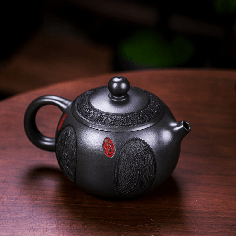 Full Handmade Yixing Zisha Teapot [Xiang Yun Xishi] (Shenjing Mo Lu Ni - 430ml) - YIQIN TEA HOUSE | yiqinteahouse.com | >300ml, full handmade zisha teapot, new arrival, teapot, teaware