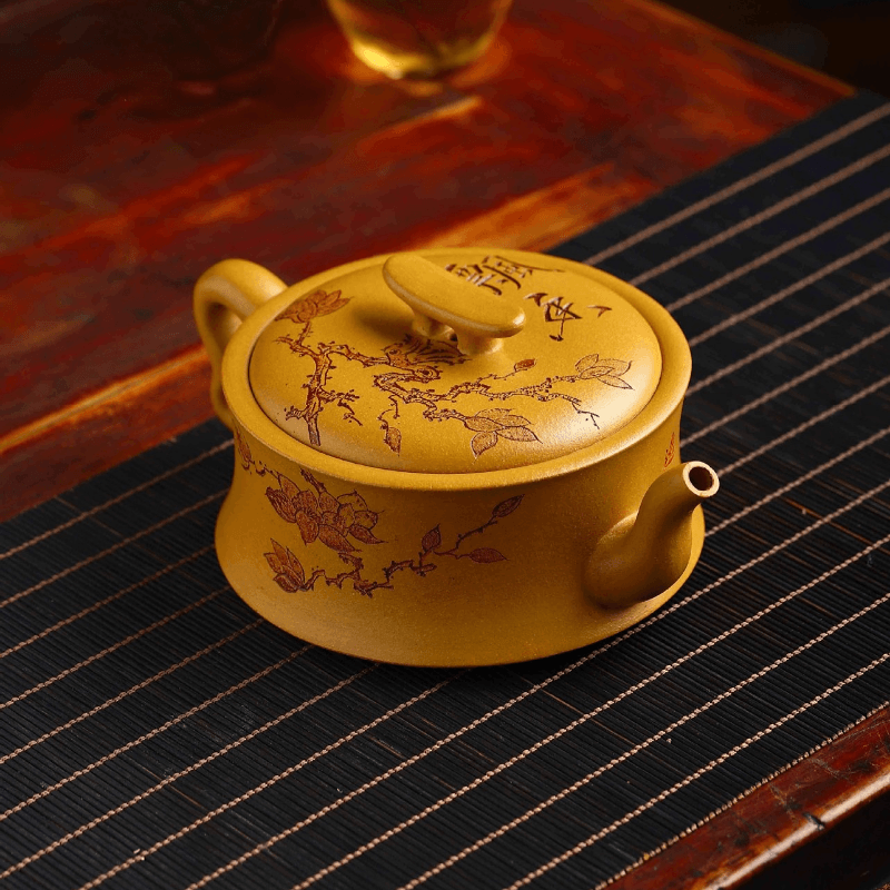 Full Handmade Yixing Zisha Teapot [Xiangyuan Yiqing] (Huangjin Duan - 300ml) - YIQIN TEA HOUSE | yiqinteahouse.com | 200-300ml, full handmade zisha teapot, new arrival, teapot, teaware