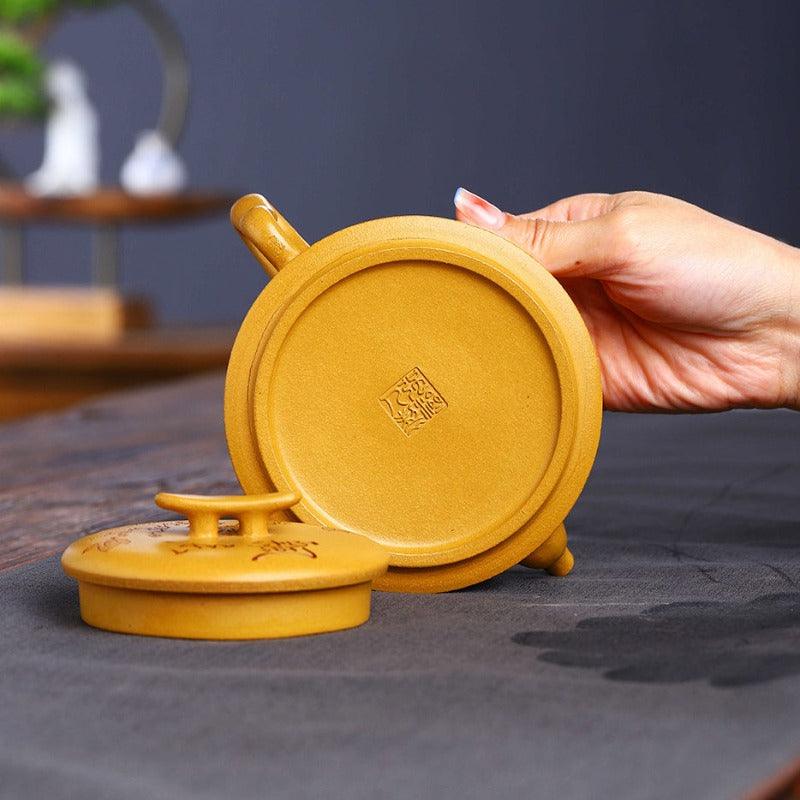 Full Handmade Yixing Zisha Teapot [Xiangyuan Yiqing] (Huangjin Duan - 300ml) - YIQIN TEA HOUSE | yiqinteahouse.com | 200-300ml, full handmade zisha teapot, new arrival, teapot, teaware