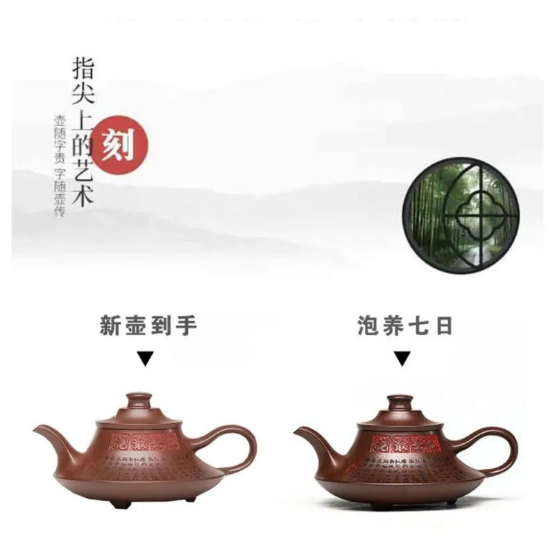 Full Handmade Yixing Zisha Teapot [Xiannu San Hua] (Shi Hong - 360ml) - YIQIN TEA HOUSE | yiqinteahouse.com | >300ml, full handmade zisha teapot, new arrival, teapot, teaware