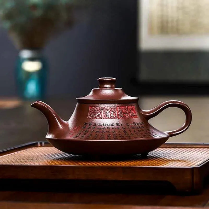 Full Handmade Yixing Zisha Teapot [Xiannu San Hua] (Shi Hong - 360ml) - YIQIN TEA HOUSE | yiqinteahouse.com | >300ml, full handmade zisha teapot, new arrival, teapot, teaware