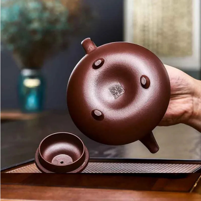 Full Handmade Yixing Zisha Teapot [Xiannu San Hua] (Shi Hong - 360ml) - YIQIN TEA HOUSE | yiqinteahouse.com | >300ml, full handmade zisha teapot, new arrival, teapot, teaware