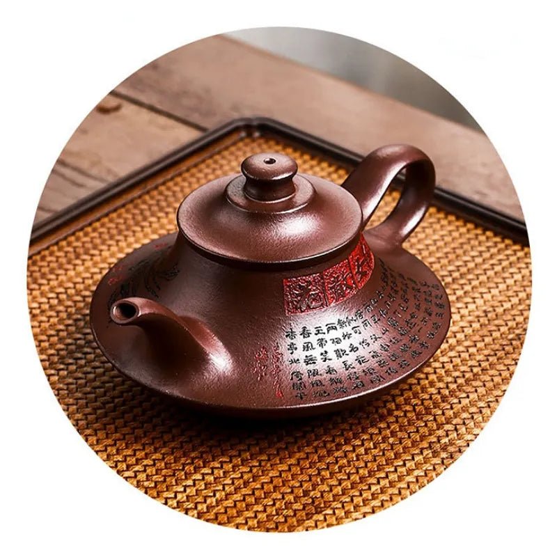 Full Handmade Yixing Zisha Teapot [Xiannu San Hua] (Shi Hong - 360ml) - YIQIN TEA HOUSE | yiqinteahouse.com | >300ml, full handmade zisha teapot, new arrival, teapot, teaware