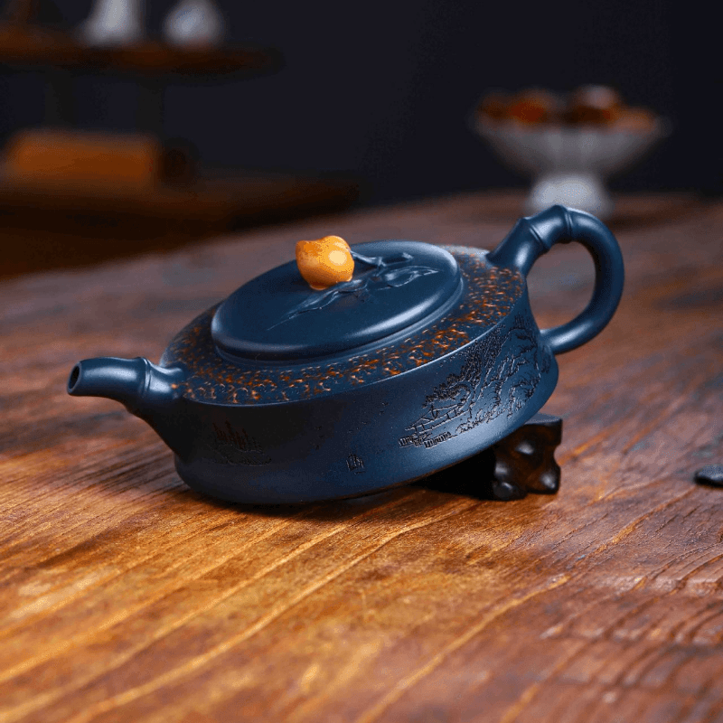 Full Handmade Yixing Zisha Teapot [Xiantao] (Tian Qing Ni - 350ml) - YIQIN TEA HOUSE | yiqinteahouse.com | >300ml, autopostr_instagram_69921, full handmade zisha teapot, new arrival, teapot, teaware