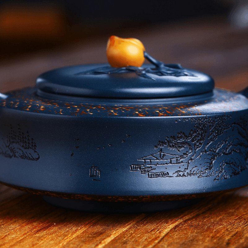 Full Handmade Yixing Zisha Teapot [Xiantao] (Tian Qing Ni - 350ml) - YIQIN TEA HOUSE | yiqinteahouse.com | >300ml, autopostr_instagram_69921, full handmade zisha teapot, new arrival, teapot, teaware