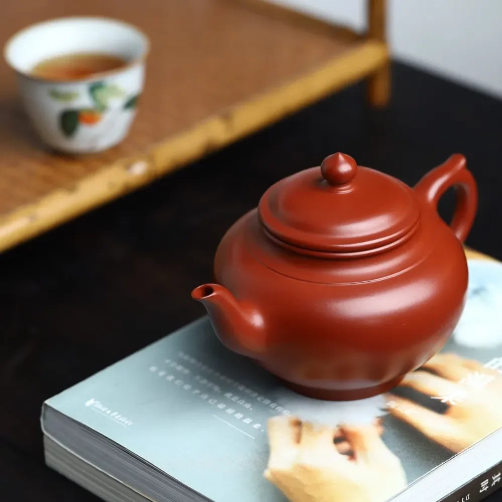Full Handmade Yixing Zisha Teapot [Xiao Ying Pot] (Dahongpao - 250/360ml) - YIQIN TEA HOUSE | yiqinteahouse.com | 200-300ml, >300ml, autopostr_instagram_69921, full handmade zisha teapot, new arrival, plain smooth, teapot, teaware