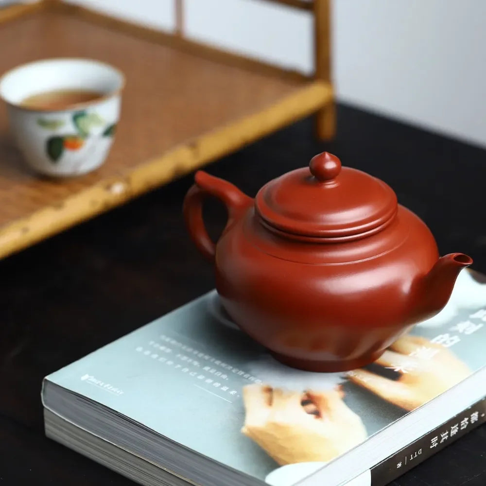 Full Handmade Yixing Zisha Teapot [Xiao Ying Pot] (Dahongpao - 250/360ml) - YIQIN TEA HOUSE | yiqinteahouse.com | 200-300ml, >300ml, autopostr_instagram_69921, full handmade zisha teapot, new arrival, plain smooth, teapot, teaware