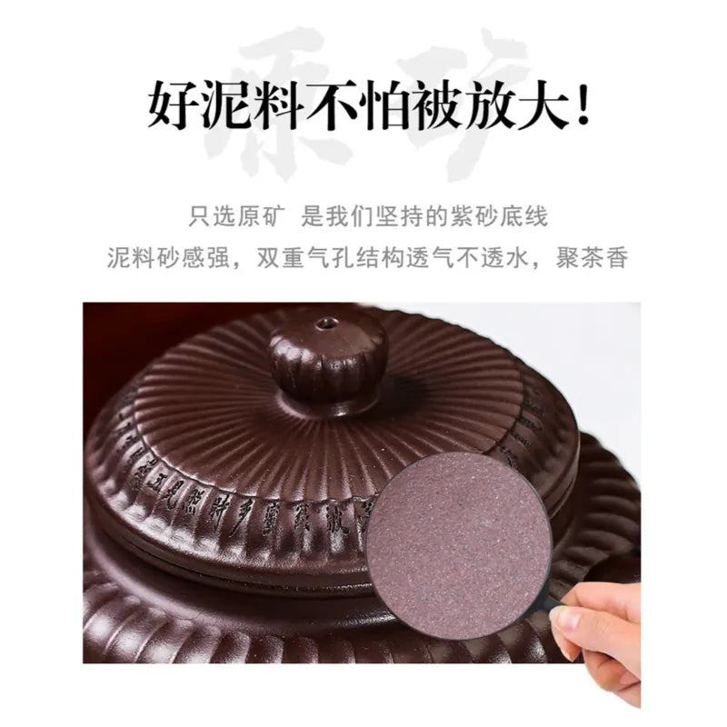 Full Handmade Yixing Zisha Teapot [Xin Jing De Zhong] (Zi Jia Ni - 350ml) - YIQIN TEA HOUSE | yiqinteahouse.com | >300ml, full handmade zisha teapot, new arrival, teapot, teaware