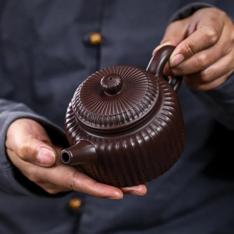 Full Handmade Yixing Zisha Teapot [Xin Jing De Zhong] (Zi Jia Ni - 350ml) - YIQIN TEA HOUSE | yiqinteahouse.com | >300ml, full handmade zisha teapot, new arrival, teapot, teaware