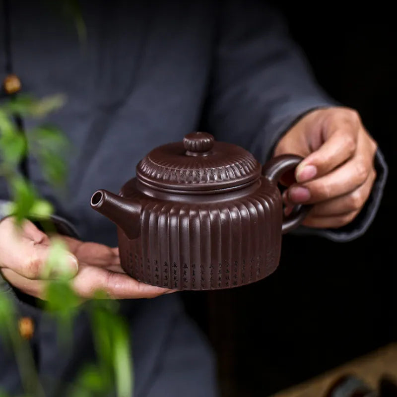 Full Handmade Yixing Zisha Teapot [Xin Jing De Zhong] (Zi Jia Ni - 350ml) - YIQIN TEA HOUSE | yiqinteahouse.com | >300ml, full handmade zisha teapot, new arrival, teapot, teaware