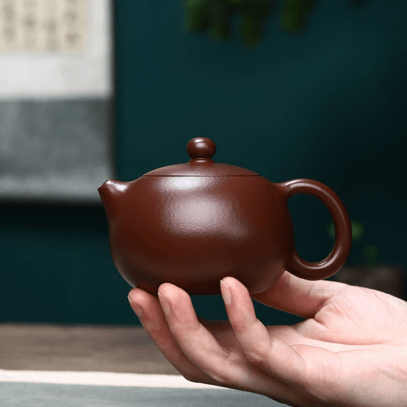 Full Handmade Yixing Zisha Teapot [Xishi Pot] (Lao Zi Ni - 260ml) - YIQIN TEA HOUSE | yiqinteahouse.com | 200-300ml, full handmade zisha teapot, new arrival, plain smooth, teapot, teaware