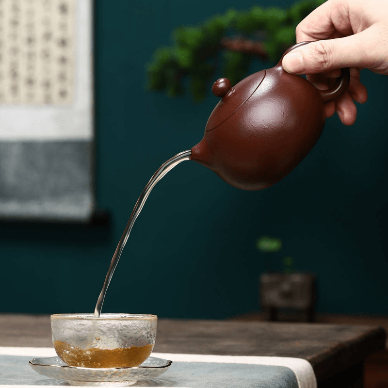 Full Handmade Yixing Purple Clay Teapot [Xishi Pot] | 全手工宜兴紫砂壶 原矿老紫泥 [西施壶] - YIQIN TEA HOUSE 一沁茶舍  |  yiqinteahouse.com