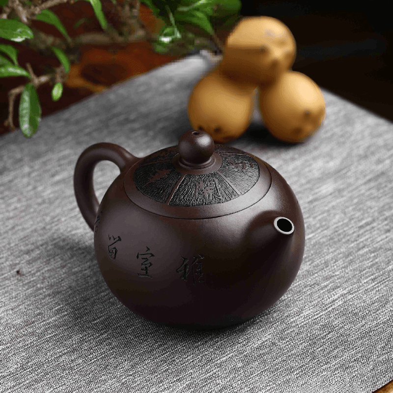 Full Handmade Yixing Zisha Teapot [Ya Shi Liu Xiang] (Zi Jia Ni - 300ml) - YIQIN TEA HOUSE | yiqinteahouse.com | 200-300ml, full handmade zisha teapot, new arrival, teapot, teaware