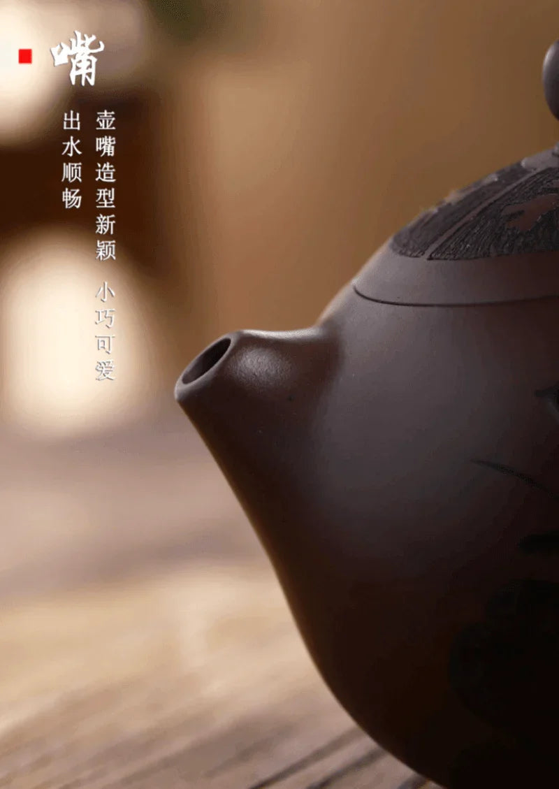 Full Handmade Yixing Zisha Teapot [Ya Shi Liu Xiang] (Zi Jia Ni - 300ml) - YIQIN TEA HOUSE | yiqinteahouse.com | 200-300ml, autopostr_instagram_69921, full handmade zisha teapot, new arrival, teapot, teaware