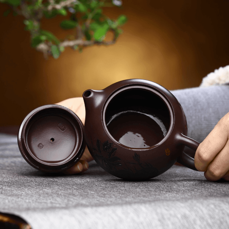 Full Handmade Yixing Zisha Teapot [Ya Shi Liu Xiang] (Zi Jia Ni - 300ml) - YIQIN TEA HOUSE | yiqinteahouse.com | 200-300ml, full handmade zisha teapot, new arrival, teapot, teaware