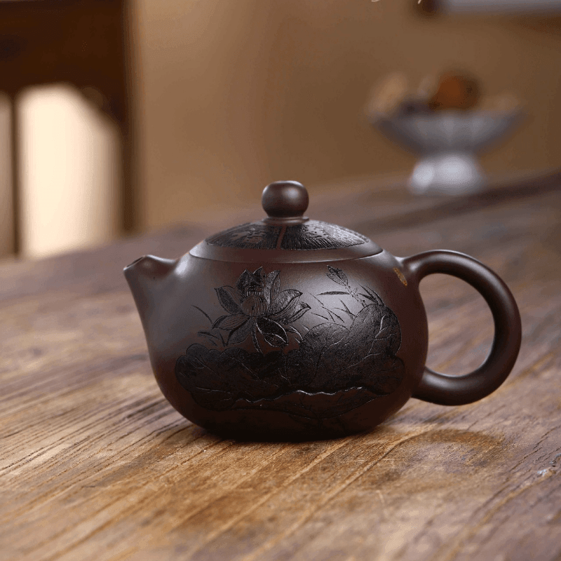 Full Handmade Yixing Zisha Teapot [Ya Shi Liu Xiang] (Zi Jia Ni - 300ml) - YIQIN TEA HOUSE | yiqinteahouse.com | 200-300ml, full handmade zisha teapot, new arrival, teapot, teaware