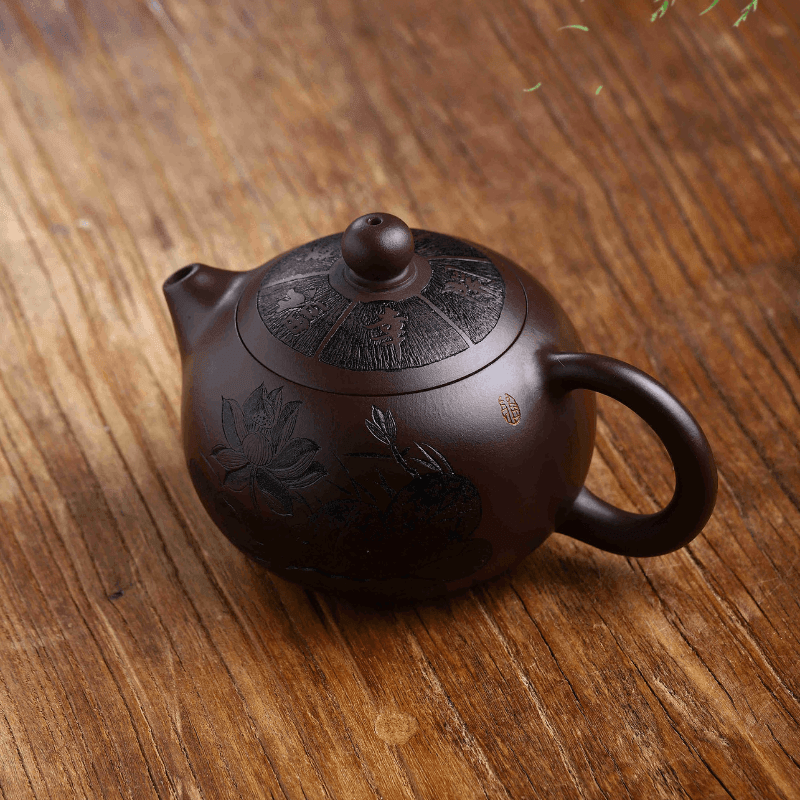 Full Handmade Yixing Zisha Teapot [Ya Shi Liu Xiang] (Zi Jia Ni - 300ml) - YIQIN TEA HOUSE | yiqinteahouse.com | 200-300ml, full handmade zisha teapot, new arrival, teapot, teaware