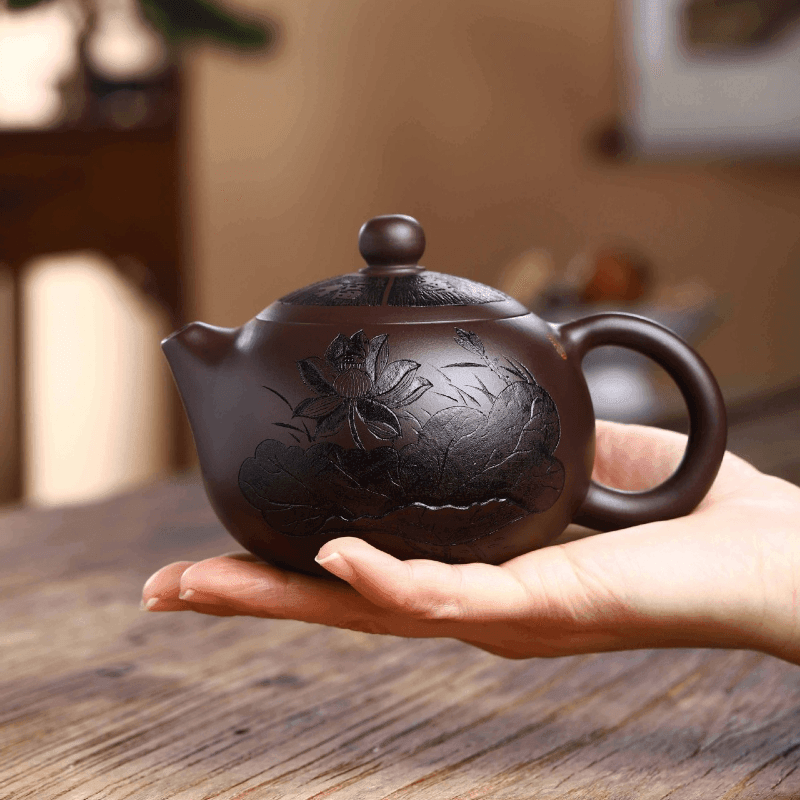 Full Handmade Yixing Zisha Teapot [Ya Shi Liu Xiang] (Zi Jia Ni - 300ml) - YIQIN TEA HOUSE | yiqinteahouse.com | 200-300ml, full handmade zisha teapot, new arrival, teapot, teaware