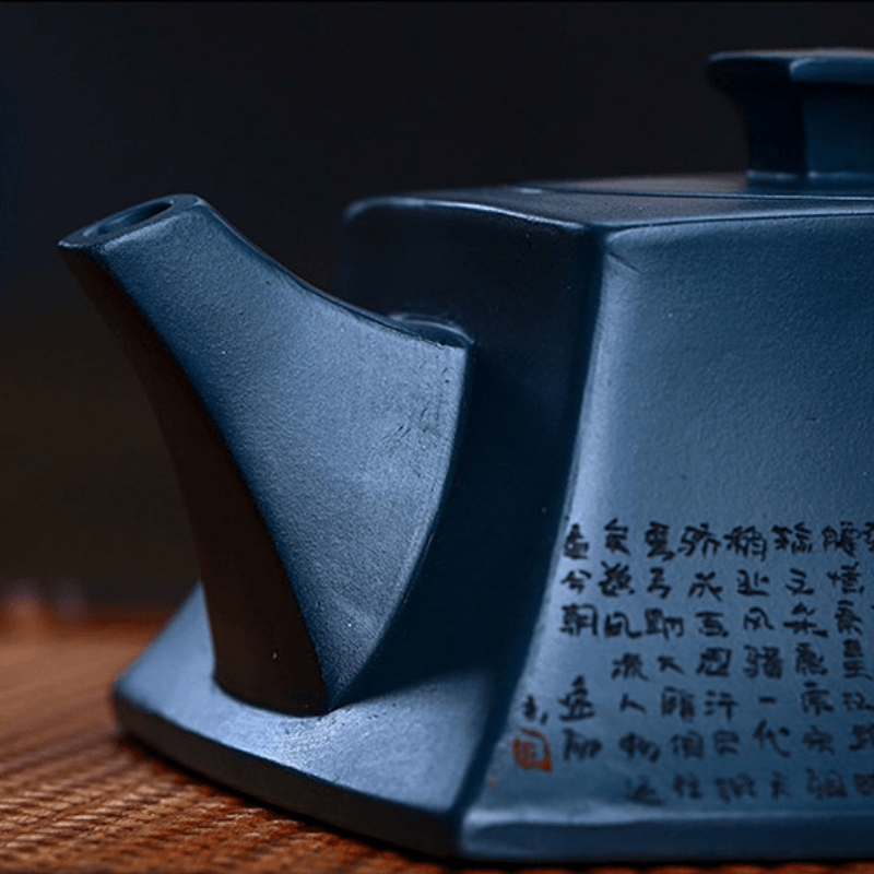 Full Handmade Yixing Zisha Teapot [Ya Sifang] (Tian Qing Ni - 300ml) - YIQIN TEA HOUSE | yiqinteahouse.com | 200-300ml, full handmade zisha teapot, new arrival, teapot, teaware