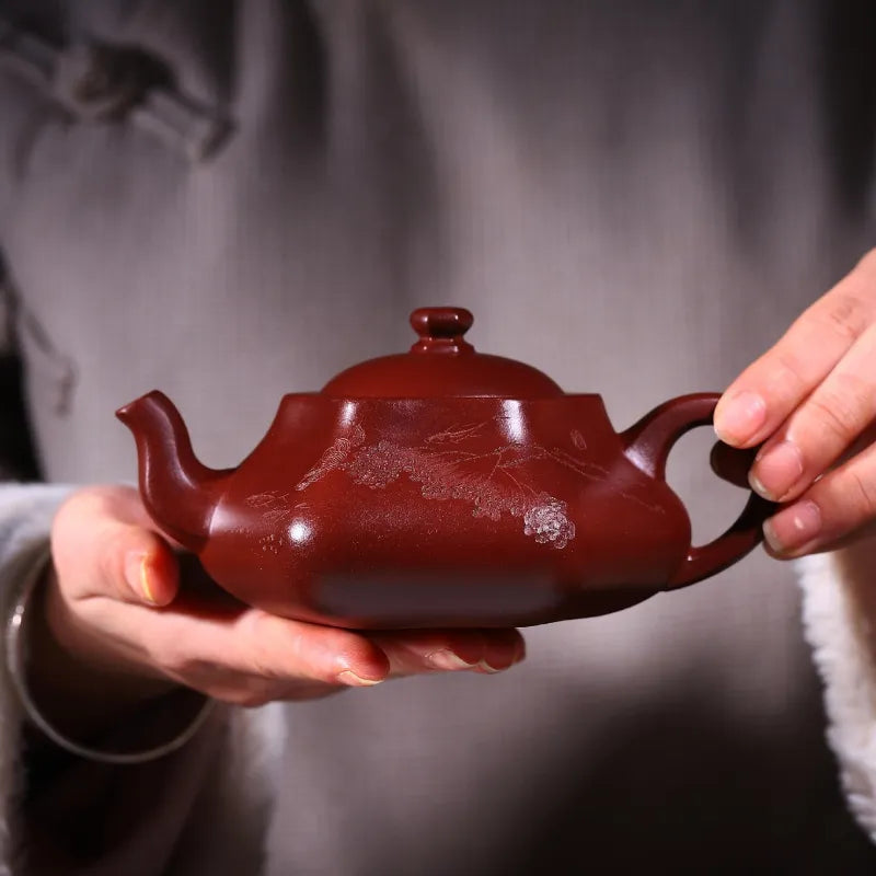 Full Handmade Yixing Zisha Teapot [Yi Hong Qing Quan] (Lao Zi Ni - 260ml) - YIQIN TEA HOUSE | yiqinteahouse.com | 200-300ml, full handmade zisha teapot, new arrival, teapot, teaware