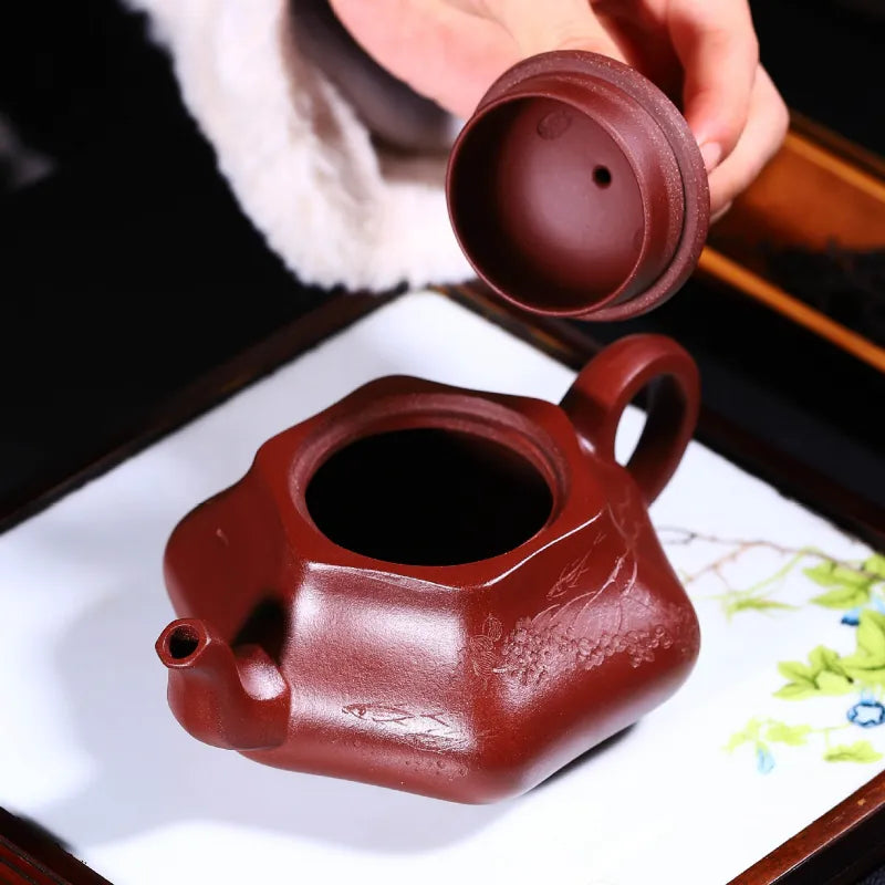 Full Handmade Yixing Zisha Teapot [Yi Hong Qing Quan] (Lao Zi Ni - 260ml) - YIQIN TEA HOUSE | yiqinteahouse.com | 200-300ml, full handmade zisha teapot, new arrival, teapot, teaware