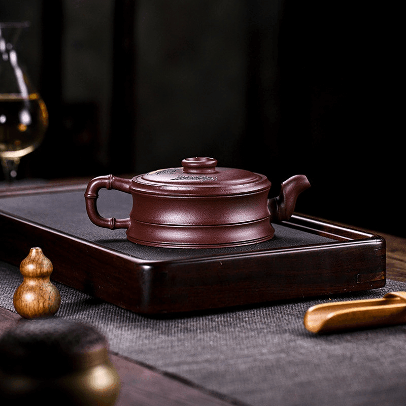 Full Handmade Yixing Zisha Teapot [Yi Ye Zhi Qiu] (Zi Xue Sha - 280ml) - YIQIN TEA HOUSE | yiqinteahouse.com | 200-300ml, full handmade zisha teapot, new arrival, teapot, teaware