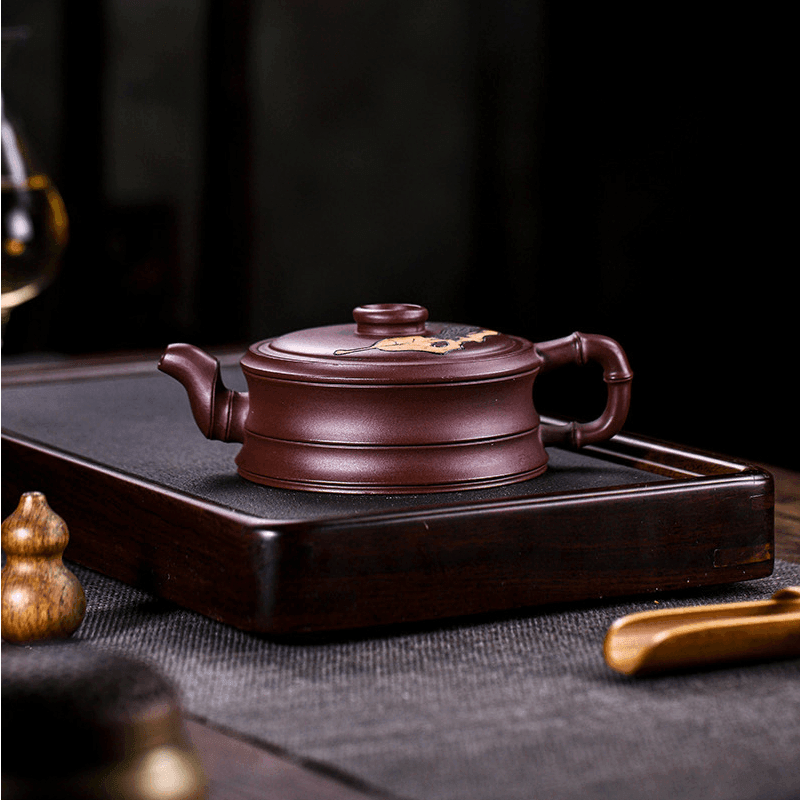 Full Handmade Yixing Zisha Teapot [Yi Ye Zhi Qiu] (Zi Xue Sha - 280ml) - YIQIN TEA HOUSE | yiqinteahouse.com | 200-300ml, full handmade zisha teapot, new arrival, teapot, teaware