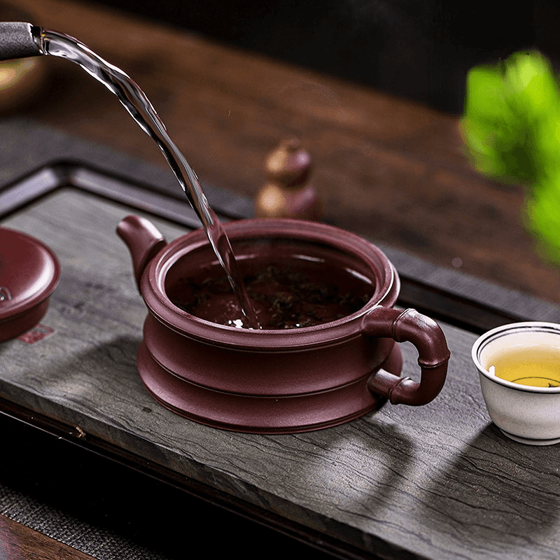 Full Handmade Yixing Zisha Teapot [Yi Ye Zhi Qiu] (Zi Xue Sha - 280ml) - YIQIN TEA HOUSE | yiqinteahouse.com | 200-300ml, full handmade zisha teapot, new arrival, teapot, teaware