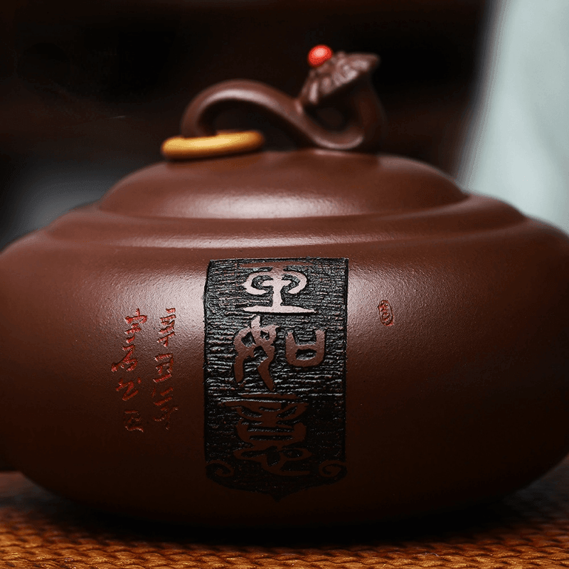 Full Handmade Yixing Zisha Teapot [Yu Ruyi] (Shi Hong - 350ml) - YIQIN TEA HOUSE | yiqinteahouse.com | >300ml, full handmade zisha teapot, new arrival, teapot, teaware