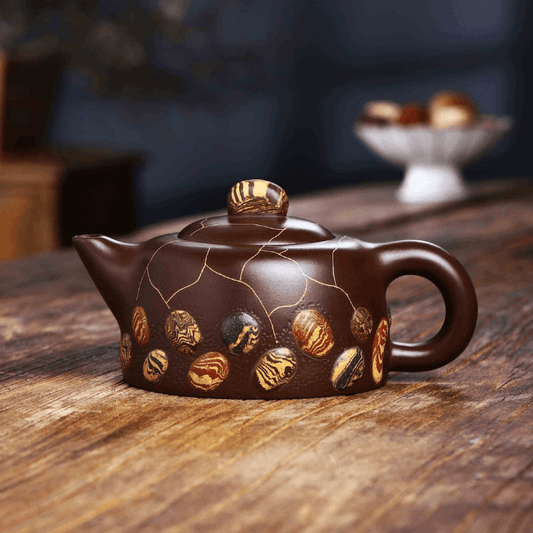 Full Handmade Yixing Zisha Teapot [Yuhua Stone] (Lao Zi Ni - 380ml) - YIQIN TEA HOUSE | yiqinteahouse.com | >300ml, full handmade zisha teapot, new arrival, teapot, teaware