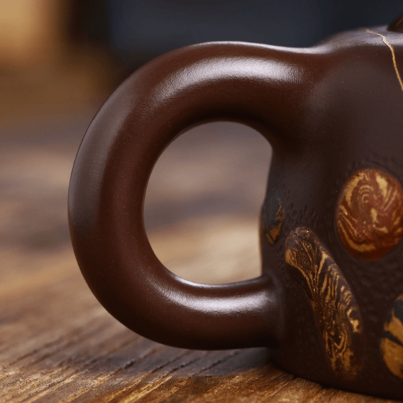 Full Handmade Yixing Zisha Teapot [Yuhua Stone] (Lao Zi Ni - 380ml) - YIQIN TEA HOUSE | yiqinteahouse.com | >300ml, full handmade zisha teapot, new arrival, teapot, teaware