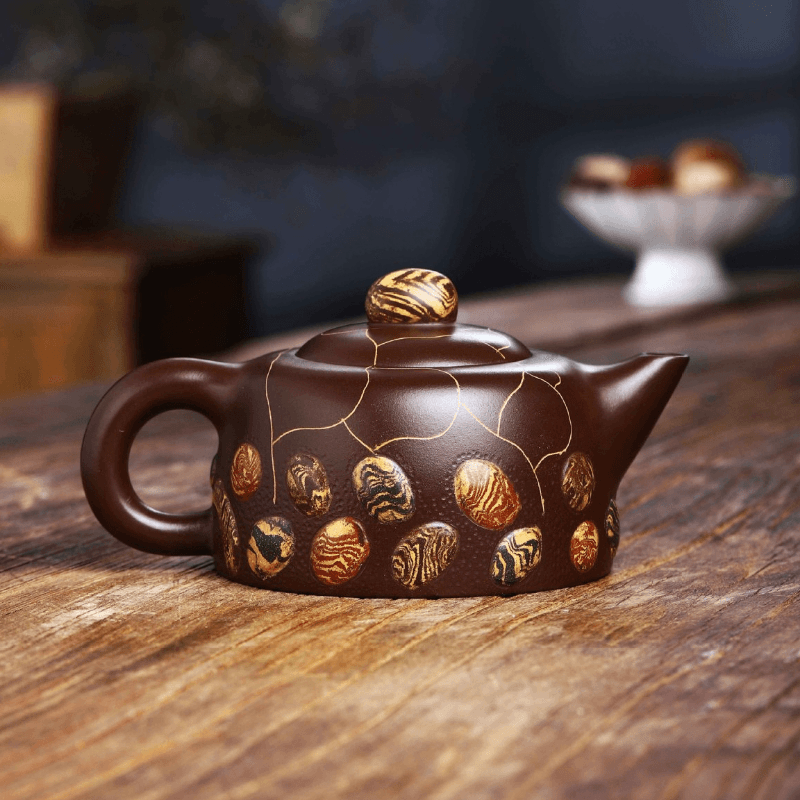 Full Handmade Yixing Zisha Teapot [Yuhua Stone] (Lao Zi Ni - 380ml) - YIQIN TEA HOUSE | yiqinteahouse.com | >300ml, full handmade zisha teapot, new arrival, teapot, teaware