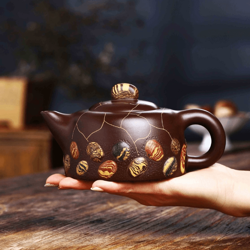 Full Handmade Yixing Zisha Teapot [Yuhua Stone] (Lao Zi Ni - 380ml) - YIQIN TEA HOUSE | yiqinteahouse.com | >300ml, full handmade zisha teapot, new arrival, teapot, teaware