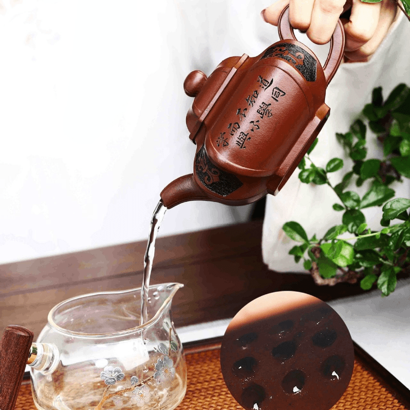 Full Handmade Yixing Zisha Teapot [Zhi Xing He Yi] (Di Cao Qing - 360ml) - YIQIN TEA HOUSE | yiqinteahouse.com | >300ml, full handmade zisha teapot, new arrival, teapot, teaware