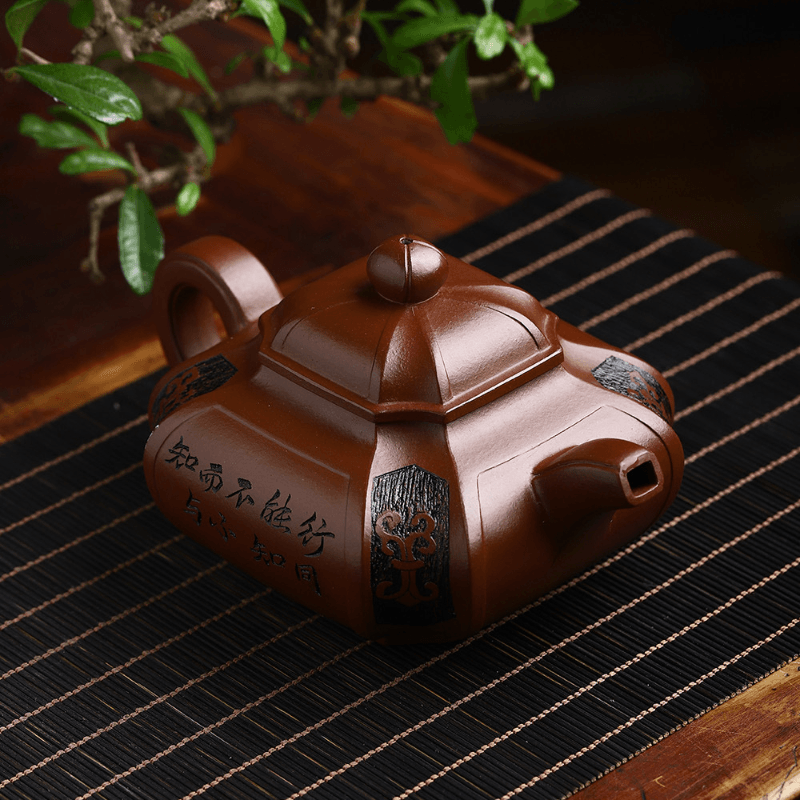 Full Handmade Yixing Zisha Teapot [Zhi Xing He Yi] (Di Cao Qing - 360ml) - YIQIN TEA HOUSE | yiqinteahouse.com | >300ml, full handmade zisha teapot, new arrival, teapot, teaware