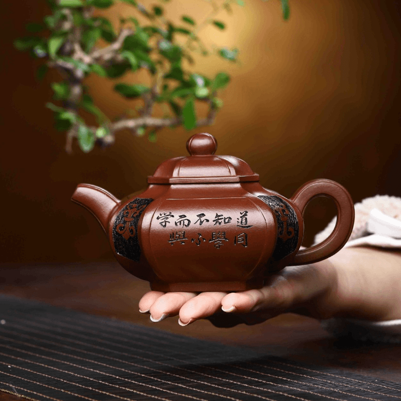 Full Handmade Yixing Zisha Teapot [Zhi Xing He Yi] (Di Cao Qing - 360ml) - YIQIN TEA HOUSE | yiqinteahouse.com | >300ml, full handmade zisha teapot, new arrival, teapot, teaware