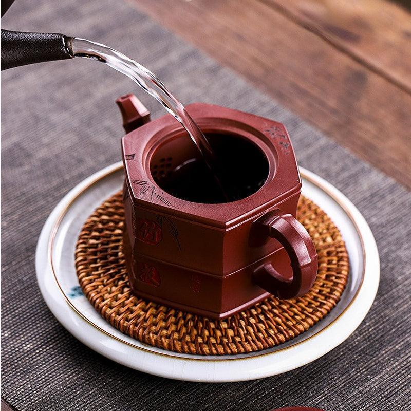 Full Handmade Yixing Zisha Teapot [Zhu Yun Mei Xiang] (Long Xue Sha - 400ml) - YIQIN TEA HOUSE | yiqinteahouse.com | >300ml, full handmade zisha teapot, new arrival, teapot, teaware