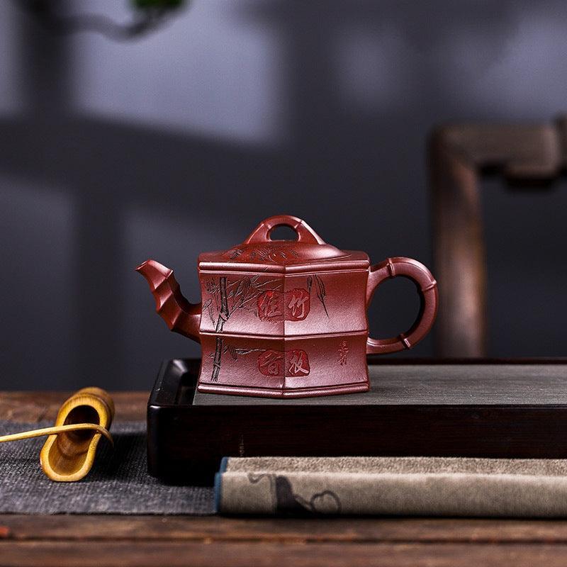 Full Handmade Yixing Zisha Teapot [Zhu Yun Mei Xiang] (Long Xue Sha - 400ml) - YIQIN TEA HOUSE | yiqinteahouse.com | >300ml, full handmade zisha teapot, new arrival, teapot, teaware